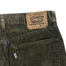 Load image into Gallery viewer, Vintage LEVI&#39;S 551 White Tab Khaki Green Corduroy Cord Straight Leg Trousers
