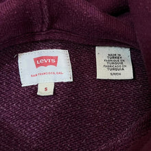 Load image into Gallery viewer, LEVI&#39;S Classic Embroidered Red Tab Logo Patch Burgundy Pullover Hoodie
