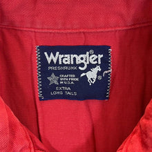 Load image into Gallery viewer, Vintage 90&#39;s Wrangler Extra Long Tails Cowboy Western Pearl Snap Popper Long Sleeve Shirt
