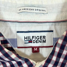 Load image into Gallery viewer, HILFIGER DENIM Tommy Hilfiger Embroidered Mini Logo Plaid Check Short Sleeve Cotton Shirt
