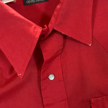 Load image into Gallery viewer, Vintage 90's Open Range Cowboy Western Red Popper Short Sleeve Shirt
