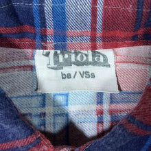 Load image into Gallery viewer, Vintage Triola Red Blue White Plaid Check Long Sleeve Flannel Shirt
