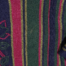 Load image into Gallery viewer, Vintage 90's HAMELLS Floral Embroidered Striped Acrylic Wool Knit Collared Sweater Jumper
