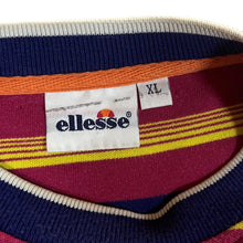 Load image into Gallery viewer, Early 00&#39;s Ellesse Mini Logo Multi Colour Striped Short Sleeve T-Shirt
