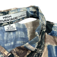 Load image into Gallery viewer, Vintage 90&#39;s HIGH ADVANTAGE Crazy Abstract Patterned Long Sleeve Silk Shirt
