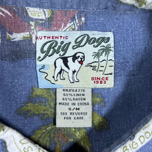 Load image into Gallery viewer, Vintage Big Dogs Hawaiian Tropical All-Over Print Patterned Linen Blend Short Sleeve Shirt
