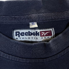 Load image into Gallery viewer, Early 00&#39;s Reebok Athletic Dept. Embroidered Logo Spellout Navy Blue T-Shirt
