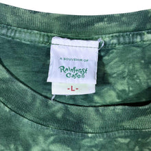 Load image into Gallery viewer, Vintage Rainforest Cafe "Orlando, FL" Souvenir Green Tie Dye Cotton T-Shirt
