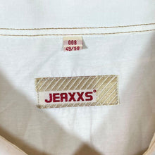 Load image into Gallery viewer, Vintage Jeaxxs Cowboy Western Embroidered White Grey Cotton Blend Long Sleeve Shirt
