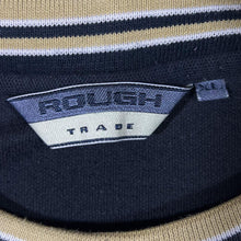 Load image into Gallery viewer, Vintage Rough Trade Classic Mini Patch Logo Dark Navy Ringer T-Shirt
