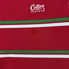 Load image into Gallery viewer, Cotton Traders Wales Rugby Union Striped Red Short Sleeve Rugby Polo Shirt
