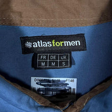 Load image into Gallery viewer, Atlas For Men Cowboy Western Blue Cotton Long Sleeve Shirt
