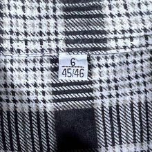 Load image into Gallery viewer, Vintage Black Grey White Grunge Plaid Check Long Sleeve Cotton Flannel Shirt

