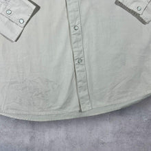 Load image into Gallery viewer, Atlas For Men Cowboy Western Filigree Cream Cotton Popper Long Sleeve Shirt
