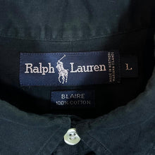 Load image into Gallery viewer, Vintage RALPH LAUREN "Blaire" Black Cotton Short Sleeve Button-Up Shirt

