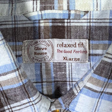 Load image into Gallery viewer, Glove House Cowboy Western Suede Effect Panel Plaid Check Long Sleeve Popper Shirt

