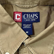 Load image into Gallery viewer, Early 00's Chaps Classic Brown Mini Pocket Logo Sleeve Button-Up Cotton Shirt
