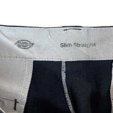 Load image into Gallery viewer, DICKIES &quot;Slim Straight&quot; Classic Black Skater Workwear Trousers
