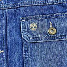 Load image into Gallery viewer, Vintage TIMBERLAND WEATHERGEAR Classic Mini Logo Blue Denim Trucker Jacket

