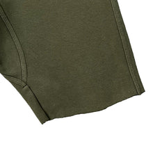 Load image into Gallery viewer, NIKE Classic Embroidered Mini Swoosh Logo Khaki Green Cutoff Sweat Shorts
