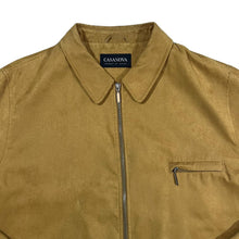 Load image into Gallery viewer, CASANOVA Product Of Oratop Made In Finland Brown Tan Poly Cotton Blend Zip Bomber Jacket
