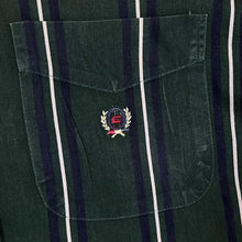 Load image into Gallery viewer, Vintage COLISEUM CLASSIC Multi Striped Green Short Sleeve Cotton Button-Up Shirt
