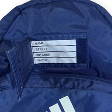 Load image into Gallery viewer, Early 00&#39;s Adidas Blue Red White Three Stripe Rucksack Backpack Bag
