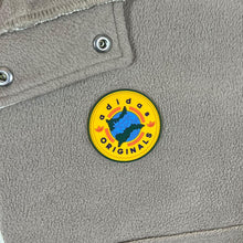 Load image into Gallery viewer, Adidas Originals Rubber Logo 1/4 Button Brown Fleece Sweatshirt Top
