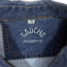 Load image into Gallery viewer, Vintage 90&#39;s Gaucho Authentic Cowboy Western Embroidered Blue Long Sleeve Shirt
