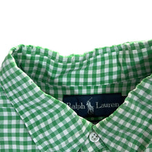 Load image into Gallery viewer, Vintage Ralph Lauren "Classic Fit" Green Check Short Sleeve Button-Up Cotton Shirt
