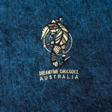 Load image into Gallery viewer, Vintage 90&#39;s Churinga DREAMTIME CROCODILE Australia Souvenir Acid Wash Tie Dye Effect Polo Shirt
