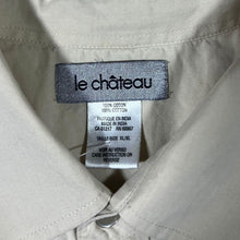 Load image into Gallery viewer, Vintage Le Chateau Beige Cowboy Western Style Popper Cotton Long Sleeve Shirt
