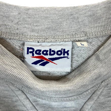 Load image into Gallery viewer, Vintage 90&#39;s REEBOK Embroidered Big Logo Spellout Distressed Crewneck Sweatshirt
