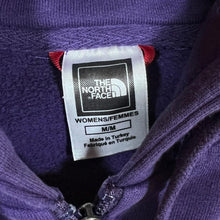 Load image into Gallery viewer, THE NORTH FACE TNF Embroidered Logo Spellout Purple Zip Hoodie
