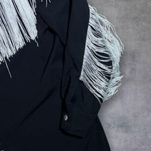 Load image into Gallery viewer, Cowboy Western Style Tasselled Fancy Dress Costume Black Long Sleeve Shirt
