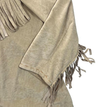Load image into Gallery viewer, Suede Effect Cowboy Western Tan Light Brown Tasselled Long Sleeve Shirt
