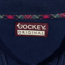 Load image into Gallery viewer, Vintage Jockey Original Golf Navy Blue Green Colour Block 1/4 Zip Collared Sweatshirt
