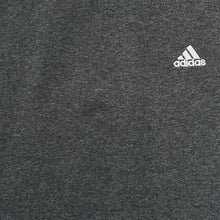 Load image into Gallery viewer, ADIDAS Classic Three Stripe Embroidered Mini Logo Dark Grey Crewneck Sweatshirt
