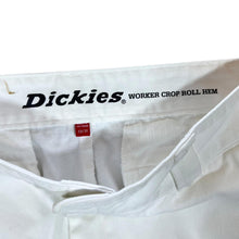 Load image into Gallery viewer, DICKIES Worker Crop Roll Hem Classic White Skater Trousers
