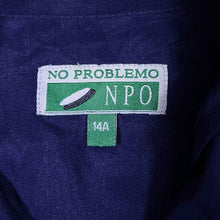 Load image into Gallery viewer, Early 00&#39;s No Problemo Gothic Dragon Graphic Navy Blue Short Sleeve Shirt
