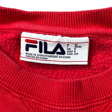 Load image into Gallery viewer, FILA Classic Embroidered Mini Logo Red Crewneck Sweatshirt
