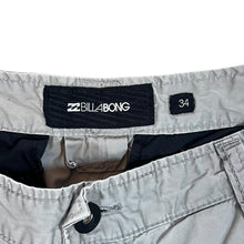 Load image into Gallery viewer, Billabong Classic Stone Grey Straight Leg Cargo Trousers Pants
