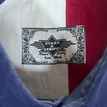 Load image into Gallery viewer, Vintage STARS &amp; STRIPES USA Flag Colour Block Western Cowboy Long Sleeve Shirt

