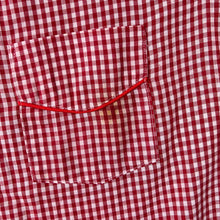 Load image into Gallery viewer, Vintage Desica Cowboy Western Red White Check Popper Short Sleeve Shirt
