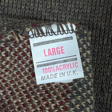 Load image into Gallery viewer, Vintage 90&#39;s MADE IN UK Grandad Patterned Acrylic Knit Sweater Jumper
