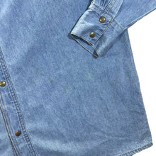 Load image into Gallery viewer, Vintage STARS &amp; STRIPES Cowboy Western Style Long Sleeve Blue Denim Shirt
