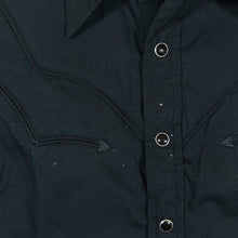 Load image into Gallery viewer, Vintage 90's LEVI'S Cowboy Western Pearl Snap Popper Black Short Sleeve Shirt
