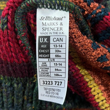 Load image into Gallery viewer, Vintage 90&#39;s ST MICHAEL Marks &amp; Spencer Multi Grandad Striped Knit Button Cardigan Sweater Vest
