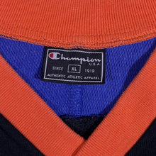 Load image into Gallery viewer, Vintage Champion Embroidered Spellout Colour Block V-Neck Sweatshirt
