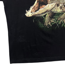 Load image into Gallery viewer, Vintage Planet Earth &quot;Australia Zoo&quot; Crocodile Souvenir Wildlife Graphic Black T-Shirt
